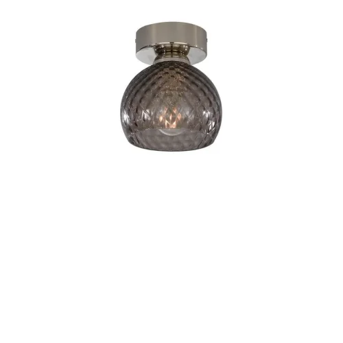 Светильник накладной PL 10003/1 Reccagni Angelo серый чёрный 1 лампа, основание никель в стиле современный классический круглый