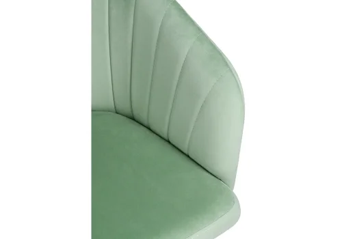 Компьютерное кресло Тибо confetti aquamarine 464217 Woodville, зелёный/велюр, ножки/пластик/белый, размеры - *900***600*600 фото 6