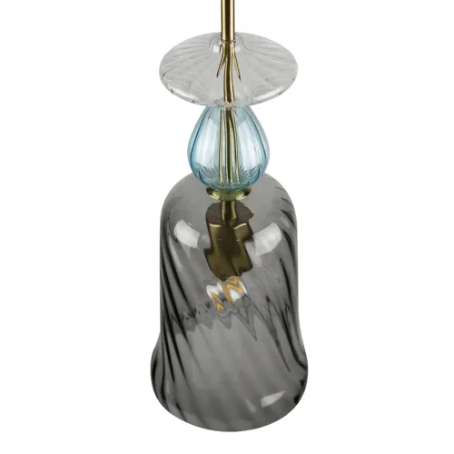 Светильник подвесной Candy 10037B LOFT IT серый чёрный 1 лампа, основание золотое в стиле современный арт-деко выдувное фото 5
