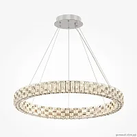 Люстра подвесная LED Castello MOD335PL-L40CH3K Maytoni прозрачная на 1 лампа, основание хром в стиле современный кольца