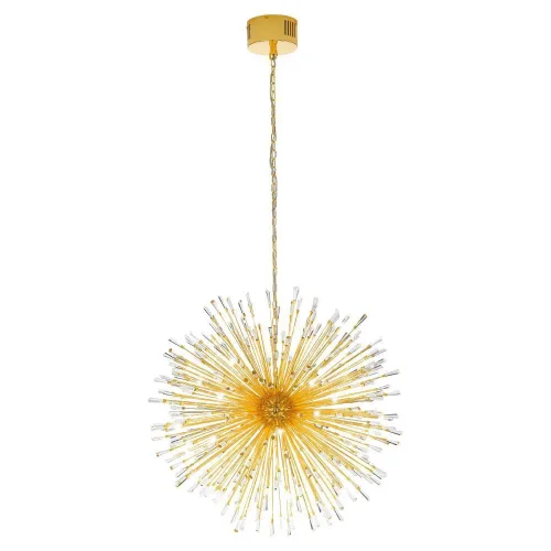 Люстра подвесная VIVALDO 1 39256 Eglo прозрачная на 32 лампы, основание золотое в стиле классический арт-деко современный 