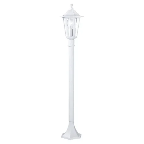 Парковый светильник 22995 LATERNA 5 Eglo уличный IP44 белый 1 лампа, плафон прозрачный в стиле классический E27