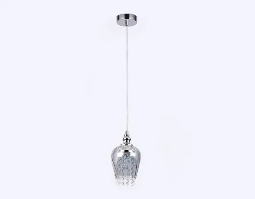 Светильник подвесной TR3609 Ambrella light чёрный серый 1 лампа, основание хром в стиле хай-тек современный  фото 3