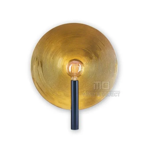 Бра лофт Orbis 091-145 Sun-Lumen золотой на 1 лампа, основание чёрное в стиле лофт 