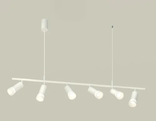 Светильник подвесной XB9005330 Ambrella light белый 6 ламп, основание белое в стиле хай-тек современный 
