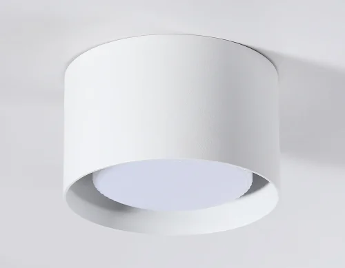 Светильник накладной TN70812 Ambrella light белый 1 лампа, основание белое в стиле современный хай-тек круглый фото 3