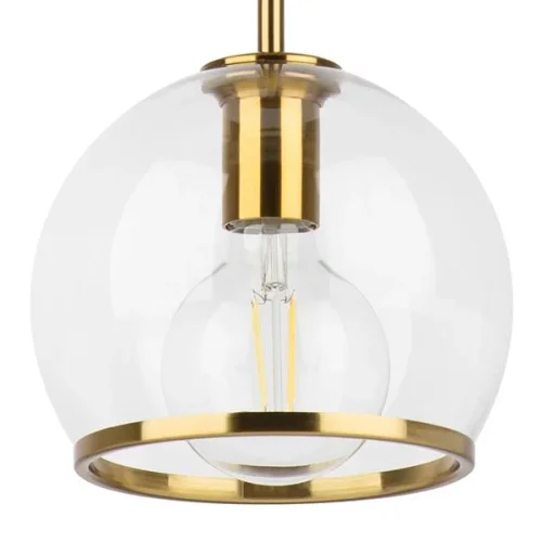 Светильник подвесной Sferico 729011 Lightstar прозрачный 1 лампа, основание латунь в стиле современный  фото 6