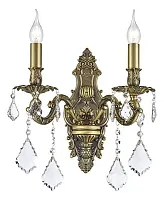 Бра Barolo E 2.1.2.400 A Dio D'Arte без плафона 2 лампы, основание бронзовое в стиле классический барокко 