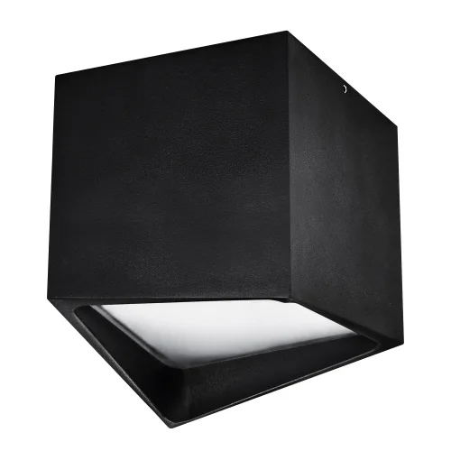 Светильник накладной LED Quadro 211477 Lightstar чёрный 1 лампа, основание чёрное в стиле хай-тек квадратный
