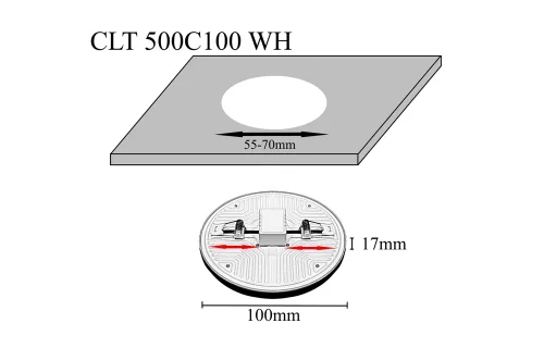 Светильник точечный LED CLT 500C100 WH 3000K Crystal Lux белый 1 , основание белое в стиле современный  фото 3