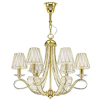 Люстра подвесная Riccio 705062 Osgona золотая на 6 ламп, основание золотое в стиле классика 