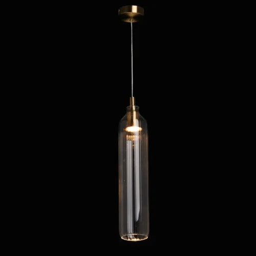 Светильник подвесной Кьянти 720011801 DeMarkt прозрачный 1 лампа, основание бронзовое в стиле современный  фото 2