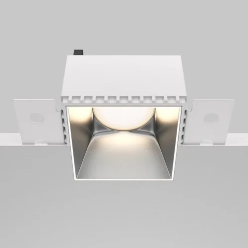Светильник точечный Share DL051-01-GU10-SQ-WS Maytoni матовый серебро 1 лампа, основание матовое серебро в стиле современный для затирки фото 5