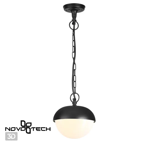 Подвесной светильник Acorn 370956 Novotech уличный IP54 чёрный 1 лампа, плафон белый в стиле современный E27 фото 3