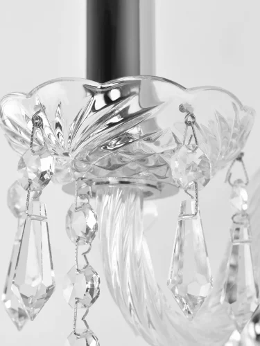 Бра 104B/1/141 Ni Bohemia Ivele Crystal без плафона на 1 лампа, основание прозрачное никель в стиле классический drops фото 4