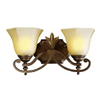 Бра Айвенго 382021302 Chiaro бежевый 2 лампы, основание коричневое в стиле кантри 