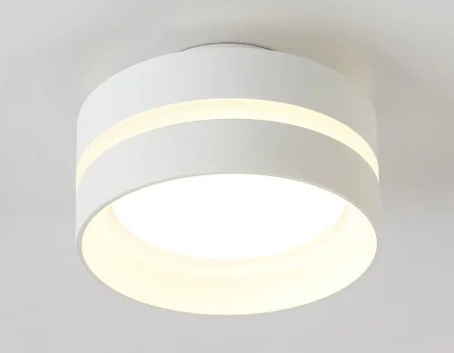 Светильник накладной TN5419 Ambrella light белый 1 лампа, основание белое в стиле современный круглый фото 3