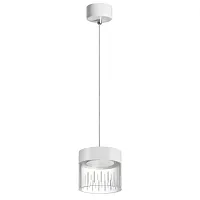 Светильник подвесной LED Aura 359005 Novotech белый прозрачный 1 лампа, основание белое в стиле хай-тек современный 