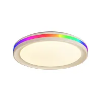 Люстра потолочная LED с пультом Gamer 8484 Mantra белая на 1 лампа, основание белое в стиле хай-тек современный с пультом
