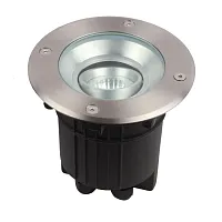 Встраиваемый светильник Earthen 3040-1U Favourite уличный IP67 чёрный 1 лампа, плафон прозрачный в стиле современный GU10