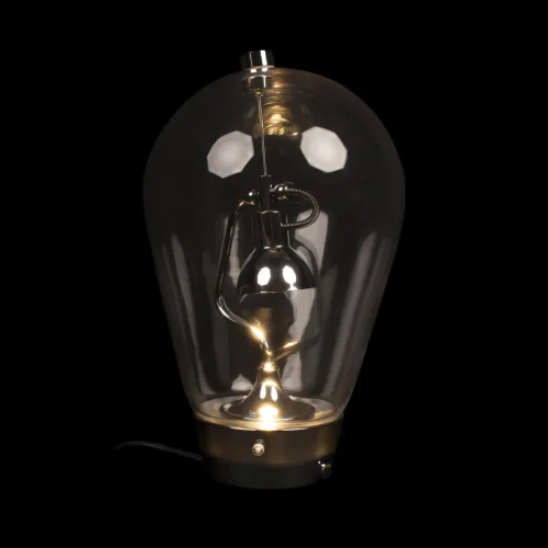 Настольная лампа LED Bombilla 10295 LOFT IT прозрачная 1 лампа, основание хром металл в стиле хай-тек  фото 2