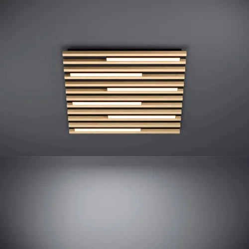 Светильник потолочный LED Marreira 39898 Eglo бежевый коричневый 6 ламп, основание коричневое бежевое в стиле современный  фото 2