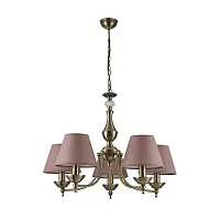Люстра подвесная Allegory 1145/5PL Escada коричневая на 5 ламп, основание золотое в стиле классический 