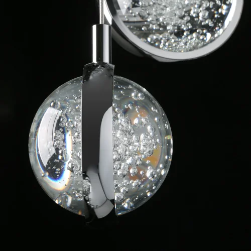 Люстра каскадная LED с пультом Капелия 730011809 DeMarkt прозрачная на 1 лампа, основание хром в стиле хай-тек с пультом фото 12
