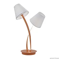 Настольная лампа LED Аэлита 480033002 MW-Light белая 2 лампы, основание красное металл в стиле современный 