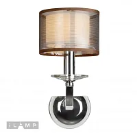 Бра Mario RM16001/1W CR iLamp коричневый 1 лампа, основание хром в стиле современный американский 