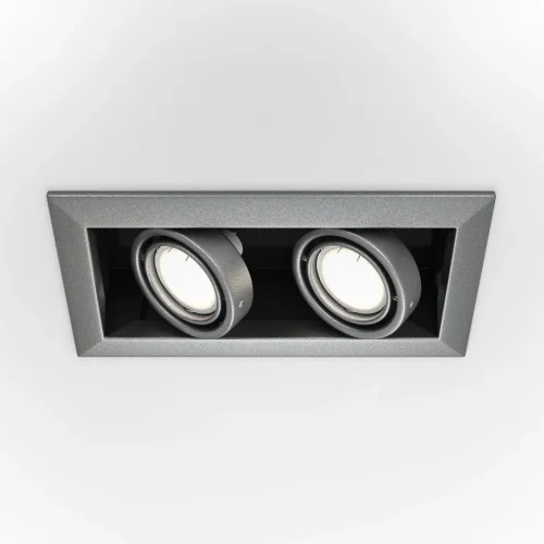 Светильник карданный Metal DL008-2-02-S Maytoni серебряный 2 лампы, основание серебряное в стиле современный  фото 6