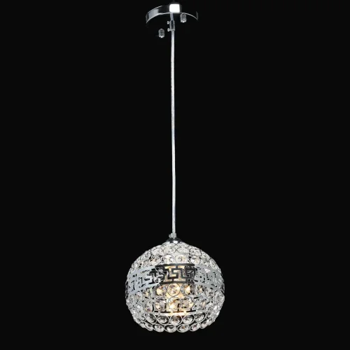 Светильник подвесной Бриз 111012201 DeMarkt прозрачный 1 лампа, основание хром в стиле классический  фото 2
