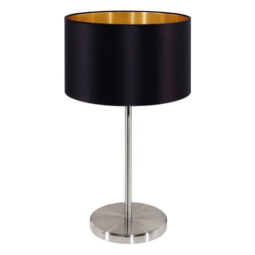 Настольная лампа MASERLO 31627 Eglo золотая 1 лампа, основание никель серое металл в стиле современный 