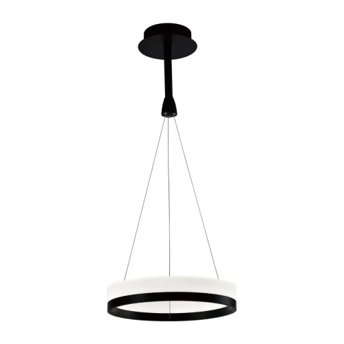 Светильник подвесной LED Crime V1761-PL Moderli белый 1 лампа, основание чёрное в стиле хай-тек кольца фото 4