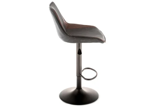 Барный стул Kozi серый / коричневый 11301 Woodville, коричневый/искусственная кожа, ножки/металл/чёрный, размеры - *1105**** фото 2