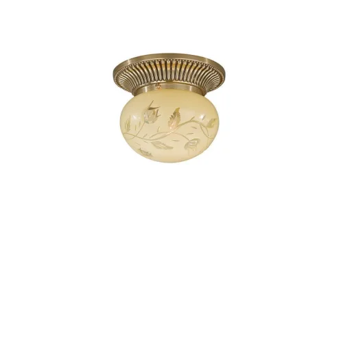 Светильник потолочный PL 7802/1 Reccagni Angelo жёлтый 1 лампа, основание золотое в стиле классический 