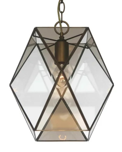Светильник подвесной Shatir 1629-1P Favourite прозрачный 1 лампа, основание античное бронза в стиле кантри 