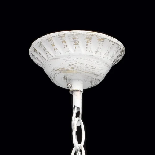 Люстра подвесная Аврора 371010705 DeMarkt без плафона на 5 ламп, основание белое бежевое патина в стиле классика прованс  фото 6
