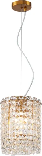 Светильник подвесной Delone 2179/05/02P Stilfort прозрачный 2 лампы, основание бронзовое в стиле современный  фото 2