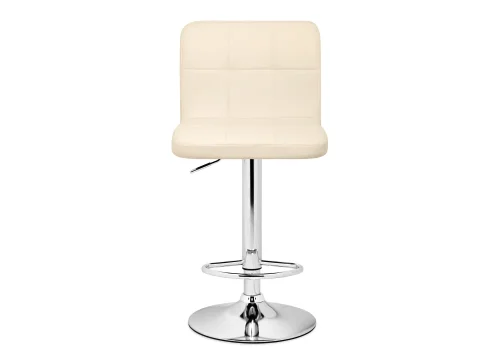Барный стул Paskal beige / chrome 15498 Woodville, бежевый/экокожа, ножки/металл/хром, размеры - *1090***430*530 фото 2