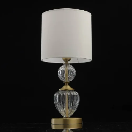 Настольная лампа Оделия 619031001 Chiaro белая 1 лампа, основание латунь стекло металл в стиле классический  фото 3