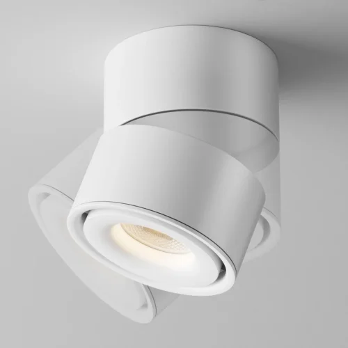 Светильник накладной LED Yin C084CL-15W3K-D-W Maytoni белый 1 лампа, основание белое в стиле современный хай-тек круглый фото 3