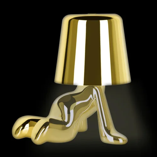 Настольная лампа LED Brothers 10233-A Gold LOFT IT золотая 1 лампа, основание золотое металл в стиле модерн животные фото 4