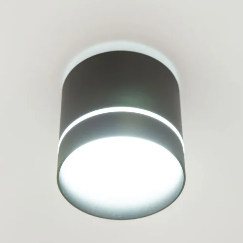 Светильник накладной LED Борн CL745021N Citilux чёрный 1 лампа, основание чёрное в стиле хай-тек современный круглый фото 2