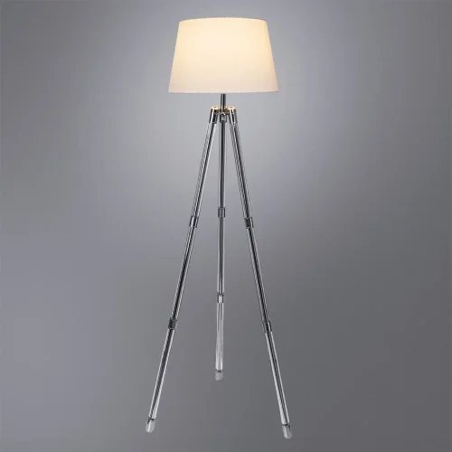 Торшер Wasat A4023PN-1CC Arte Lamp на треноге белый 1 лампа, основание хром в стиле современный
 фото 2