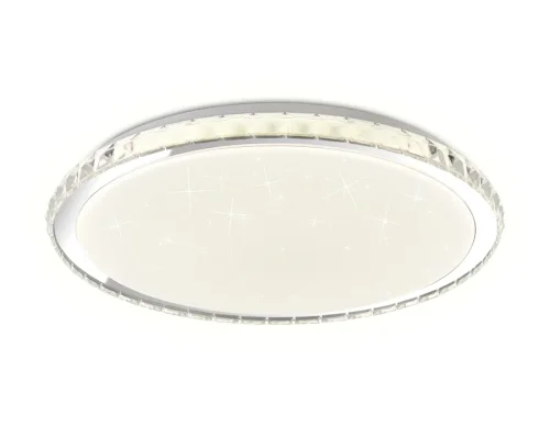 Светильник потолочный LED RGB с пультом Orbital Dance FF501 Ambrella light белый 1 лампа, основание хром белое в стиле современный хай-тек с пультом фото 10