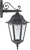 Настенный светильник London 1809-1W Favourite уличный IP44 чёрный 1 лампа, плафон прозрачный в стиле кантри классический E27