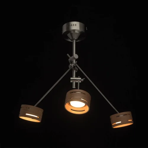Светильник потолочный LED Чил-аут 725010103 DeMarkt бежевый 2 лампы, основание серебряное в стиле хай-тек  фото 2