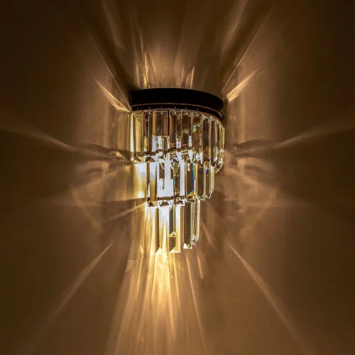 Бра Мартин CL332431 Citilux прозрачный на 3 лампы, основание коричневое венге в стиле классический современный лофт  фото 3