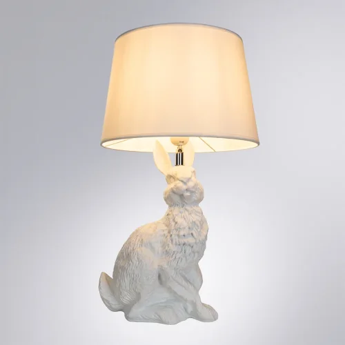 Настольная лампа Izar A4015LT-1WH Arte Lamp белая 1 лампа, основание белое полимер в стиле современный животные фото 2